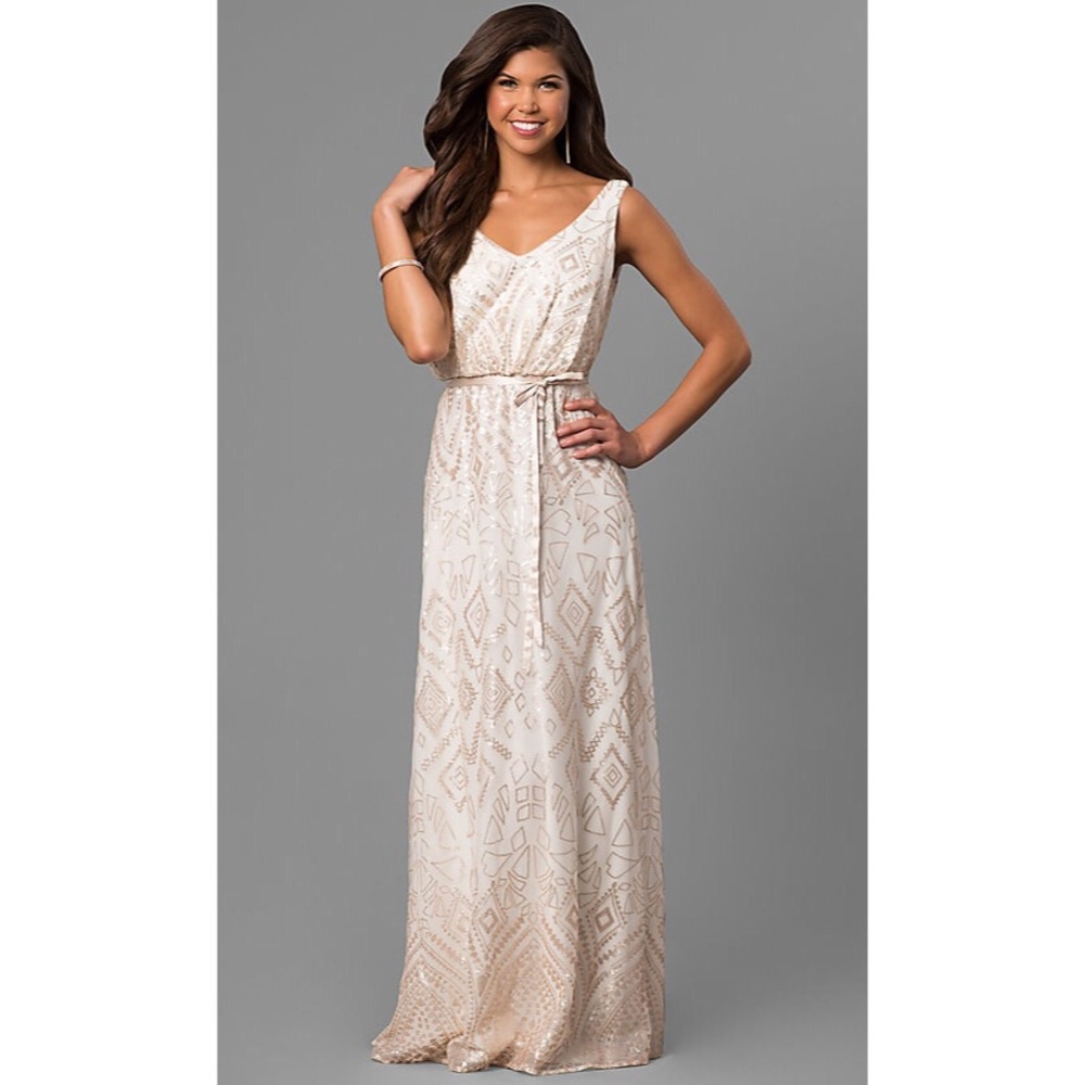 COPY - Marina Rose/Gold-ish sequin maxi dress